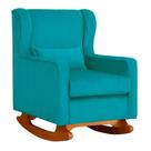 Poltrona Decorativa Aurora Balanço Vovo Suede Turquesa - FM Poltrona Decorativa Aurora Balanço Vovo Suede Turquesa - FM