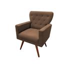 Poltrona Decorativa Aurora Suede Marrom Pés Madeira Ms Decor Poltrona Decorativa Aurora Suede Marrom Pés Madeira Ms Decor