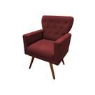 Poltrona Decorativa Aurora Suede Marsala Pés Madeira Ms Decor Poltrona Decorativa Aurora Suede Marsala Pés Madeira Ms Decor