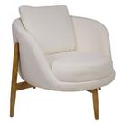 Poltrona Decorativa Austin Bouclé Off White - Nexta Casa