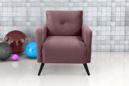 Poltrona Decorativa Bahamas Veludo Rose E431 - Matrix