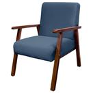 Poltrona Decorativa Bally para Quarto Veludo Azul - Will Decor