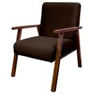 Poltrona Decorativa Bally para Quarto Veludo Marrom - Will Decor