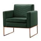 Poltrona Decorativa Base Cobre Veludo Verde Mel Poltrona Decorativa Base Cobre Veludo Verde Mel