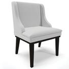 Poltrona Decorativa Base Fixa de Madeira Firenze Linho Cinza/Preto G19 - Gran Belo Poltrona Decorativa Base Fixa de Madeira Firenze Linho Cinza/Preto G19 - Gran Belo