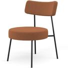Poltrona Decorativa Base Fixa Londres L02 Bouclê Terracota - Lyam