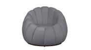 Poltrona Decorativa Base Giratória Concha Veludo Cinza Poltrona Decorativa Base Giratória Concha Veludo Cinza