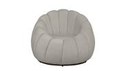 Poltrona Decorativa Base Giratória Concha Veludo Marfim Poltrona Decorativa Base Giratória Concha Veludo Marfim