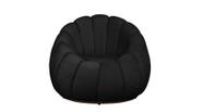 Poltrona Decorativa Base Giratória Concha Veludo Preto Poltrona Decorativa Base Giratória Concha Veludo Preto
