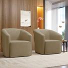 Poltrona Decorativa Base Giratória Kit 2 Stella Max Suede D03 - D'Rossi