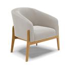 Poltrona Decorativa Base Madeira Stella Bouclê Cinza D03 - D'rossi Poltrona Decorativa Base Madeira Stella Bouclê Cinza D03 - D'rossi