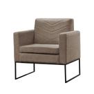 Poltrona Decorativa Base Preta Linho Cappuccino Mel Poltrona Decorativa Base Preta Linho Cappuccino Mel