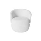 Poltrona Decorativa Beatriz Orgânica Couro Branco Poltrona Decorativa Beatriz Orgânica Couro Branco