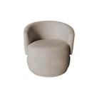 Poltrona Decorativa Beatriz Orgânica Suede Bege