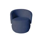 Poltrona Decorativa Beatriz Orgânica Veludo Azul Marinho