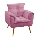 Poltrona Decorativa Beta Suede Rosê