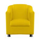 Poltrona Decorativa Bia Area de lazer de Estar Sued Amarelo - Kimi Design