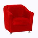 Poltrona Decorativa Bia Suede Vermelho TWdecora