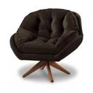 Poltrona Decorativa Califórnia Com Base Giratória Veludo - SSX Multicoisas Poltrona Decorativa Califórnia Com Base Giratória Veludo - SSX Multicoisas