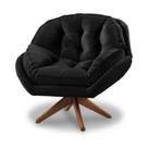 Poltrona Decorativa Califórnia Com Base Giratória Veludo - SSX Multicoisas