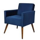 Poltrona Decorativa Casa e Recepção - Poltrona Isabela Veludo Azul