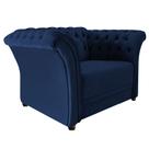 Poltrona Decorativa Chesterfield Sofia Suede Azul Marinho - Doce Sonho Móveis