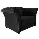 Poltrona Decorativa Chesterfield Sofia Suede Preto - Amarena Móveis