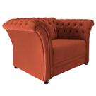Poltrona Decorativa Chesterfield Sofia Suede Terracota - Amarena Móveis