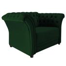 Poltrona Decorativa Chesterfield Sofia Suede Verde Capitonê - Amarena Móveis Poltrona Decorativa Chesterfield Sofia Suede Verde Capitonê - Amarena Móveis