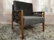 Poltrona Decorativa Cinza 814 Filo Poltrona Decorativa Cinza 814 Filo