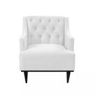 Poltrona Decorativa Clássica Capitonê Napa Branco - SA Móveis