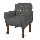 Poltrona Decorativa Com Pés Retro Sophia