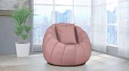 Poltrona Decorativa Concha Almofada Veludo Rosa