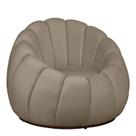 Poltrona Decorativa Concha Base Arco Giratória Veludo