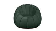 Poltrona Decorativa Concha C/Almofada Veludo Verde - Montanaris Decor