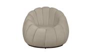 Poltrona Decorativa Concha Veludo Bege