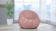 Poltrona Decorativa Concha Veludo Rosa