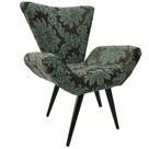 Poltrona Decorativa Elegance 104 Verde com Marrom