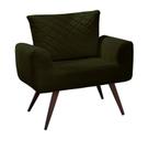 Poltrona decorativa Elis pé palito verde Poltrona decorativa Elis pé palito verde