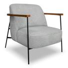 Poltrona Decorativa Eros Linho Bouclê com Base de Ferro Preto - SSX Multicoisas