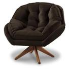 Poltrona Decorativa Estofada Base Giratória Califórnia