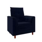 Poltrona Decorativa Estofada Confortável Sala Miley Suede
