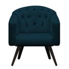 Poltrona Decorativa Estrela Retrô Suede Azul Royal - Casa & Estofados Poltrona Decorativa Estrela Retrô Suede Azul Royal - Casa & Estofados
