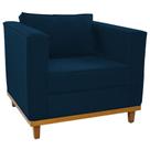 Poltrona Decorativa Europa Suede Azul Marinho AM Decor Poltrona Decorativa Europa Suede Azul Marinho AM Decor