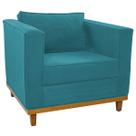 Poltrona Decorativa Europa Suede Azul Turquesa Amarena Móveis Poltrona Decorativa Europa Suede Azul Turquesa Amarena Móveis