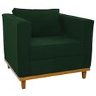 Poltrona Decorativa Europa Suede Verde Amarena Móveis