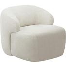 Poltrona Decorativa Fixa Orgânica Living Barolo L06 Bouclê Off White