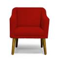 Poltrona Decorativa Gabriela Suede Vermelho - Casa & Estofados