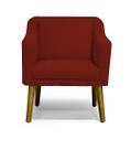 Poltrona Decorativa Gabriela Suede Vinho - Casa & Estofados