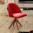 Poltrona Decorativa Gaia Giratória Madeira para Sala, Quarto, Recepção Poltrona Decorativa Gaia Giratória Madeira para Sala, Quarto, Recepção